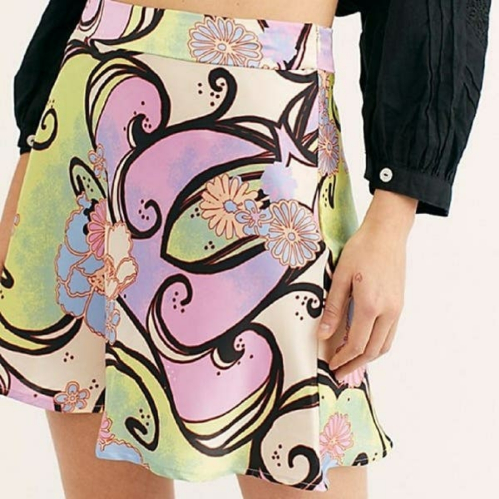 NWT Free People Phoebe Print Miniskirt - Picture 3 of 8